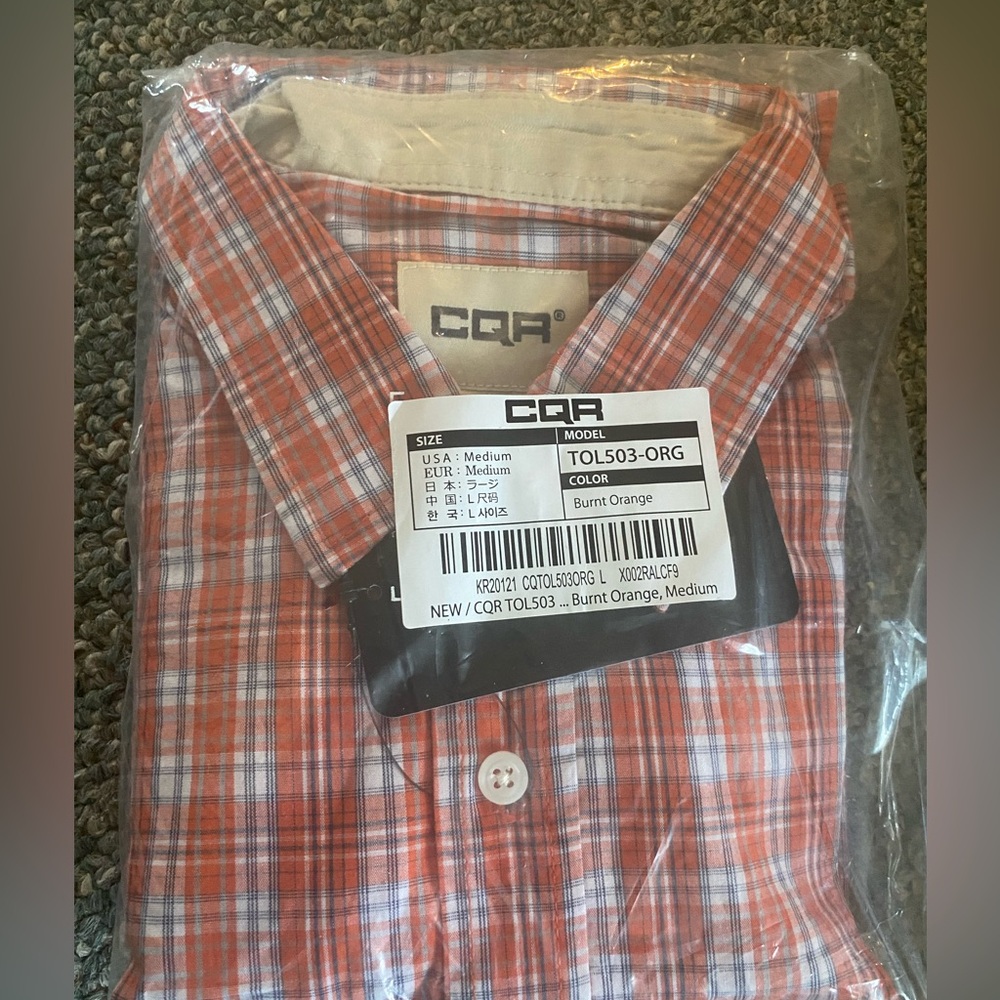CQR Dress Shirt in Red Plaid Print